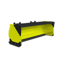 Reversible snow pusher