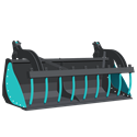 Buckets with forged tines grab