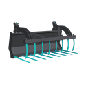 Manure forks with grab